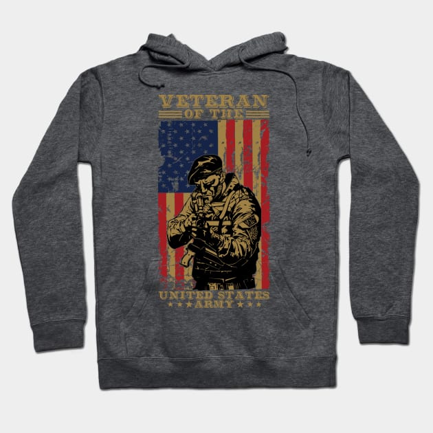 Veteran US Army T-Shirt Hoodie by Kingdom Arts and Designs